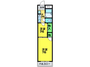 フレ－ル２１の物件間取画像